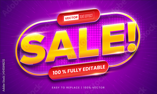 Sale promo discount editable text effect