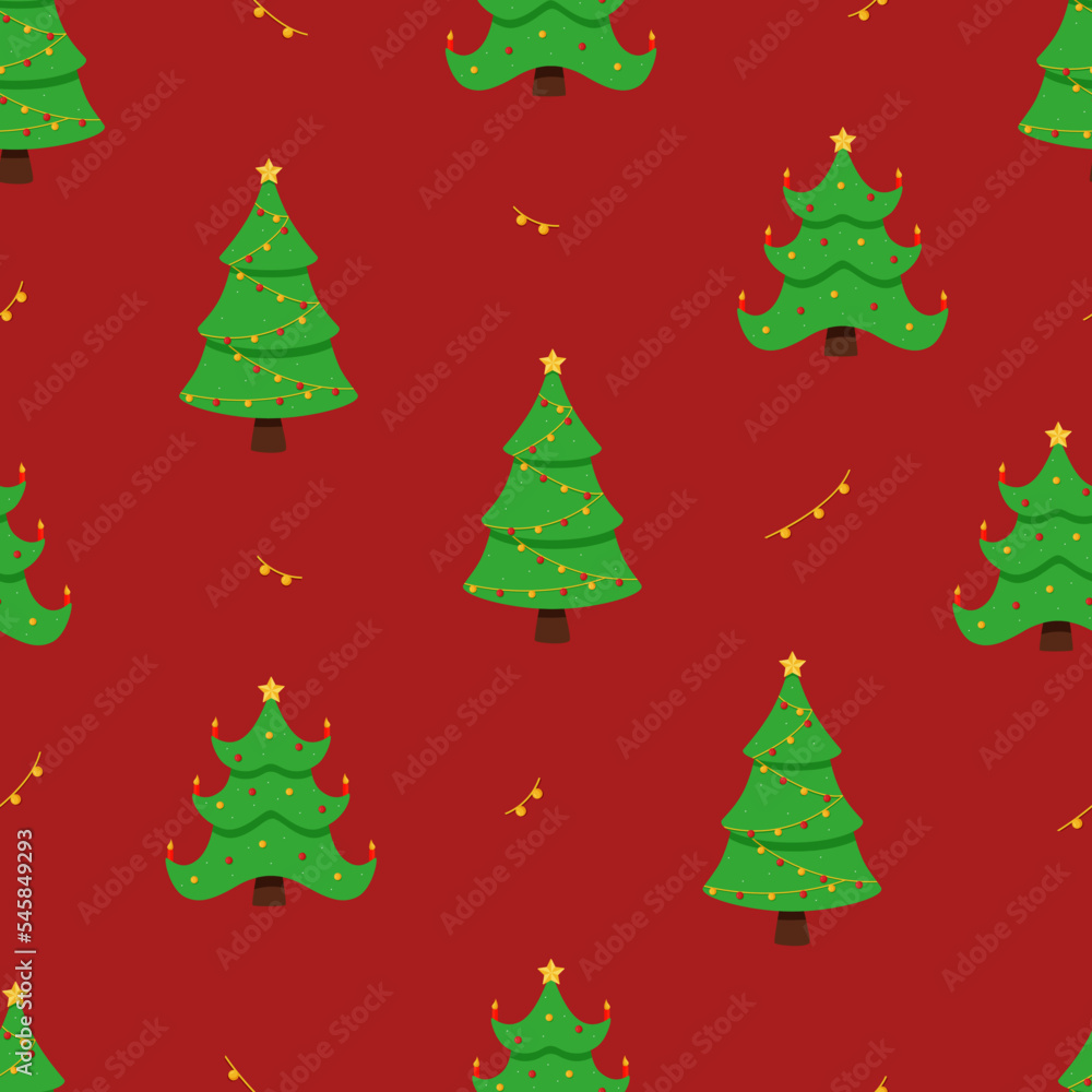 Seamless Christmas tree pattern. Background vector concept of winter and new year. Seamless Christmas tree pattern. Background vector concept of winter and new year.