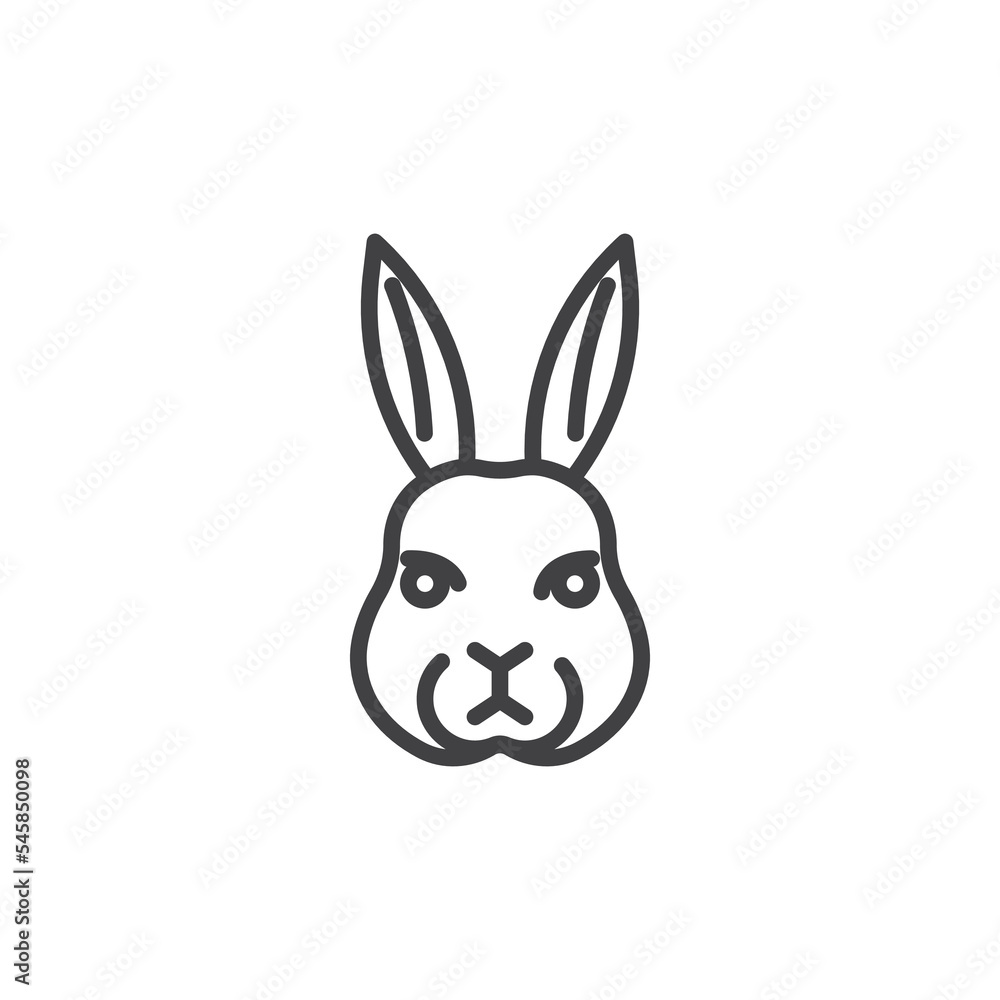 Rabbit head line icon
