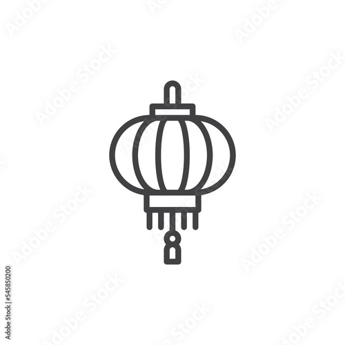 Chinese lantern line icon