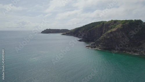 Tropical Paradise With Rocky Shore On Great Keppel Island, Shire of Livingstone, Queensland, Australia. Aerial Drone photo