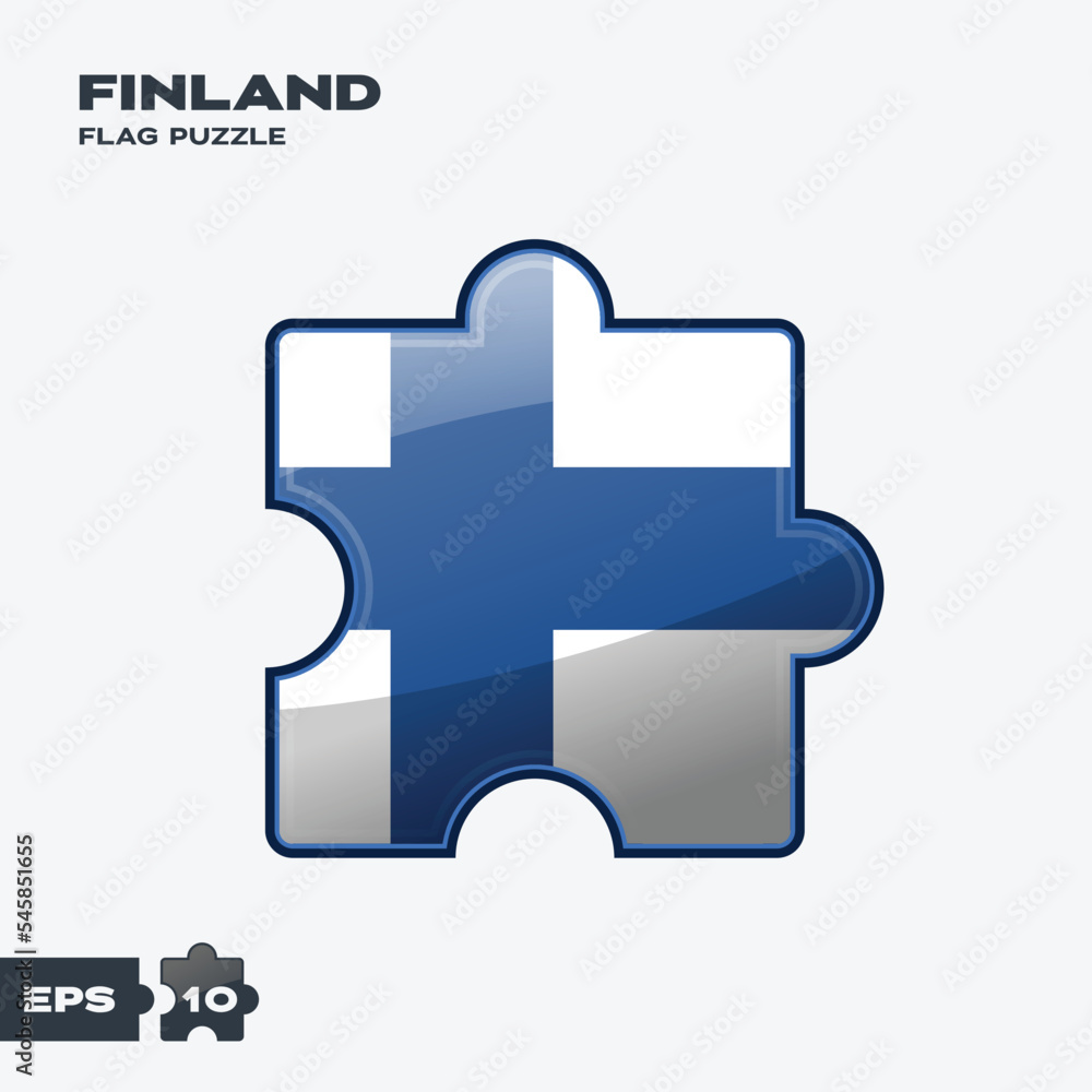Obraz premium Finland Flag Puzzle