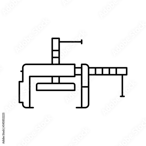 cabinetry clamp line icon vector illustration