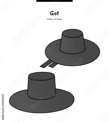 It is a hat used by Korean Joseon men in the past. This is called "Got."