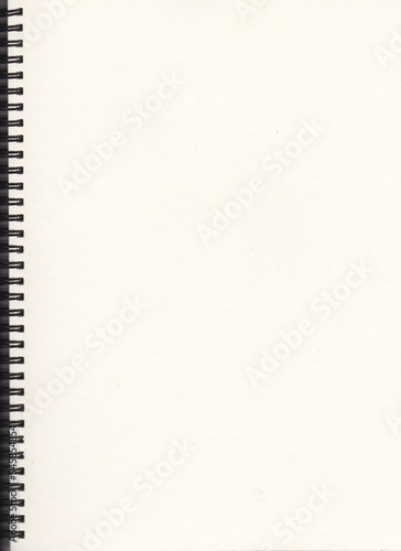 blank notebook sheet on white background