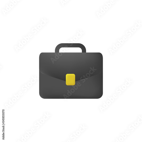 3d Briefcase cartoon vector icon. Concept for business and finance. Investment, briefcase, money icon