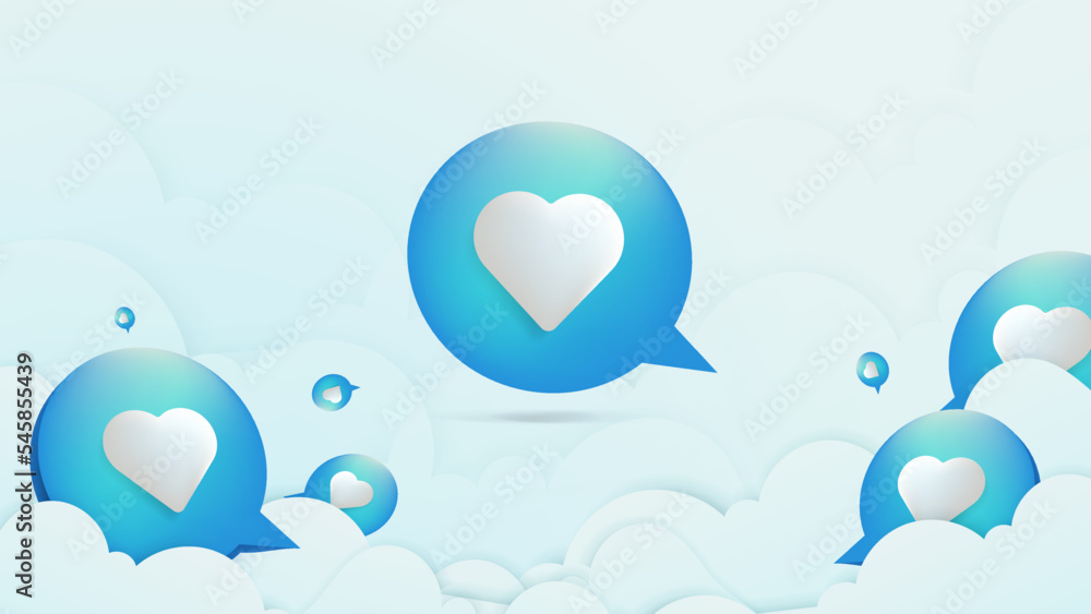 Blue pink and white Valentine christmas new year 3d design background with love heart shaped balloon. Vector illustration, greeting banner, card, wallpaper, flyer, poster, brochure, wedding invitation Blue pink and white Valentine christmas new year 3d design background with love heart shaped balloon. Vector illustration, greeting banner, card, wallpaper, flyer, poster, brochure, wedding invitation