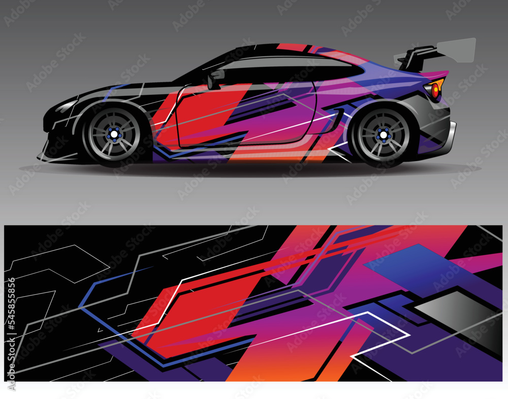 Car wrap decal design vector, custom livery race rally car vehicle sticker and tinting Car wrap decal design vector, custom livery race rally car vehicle sticker and tinting