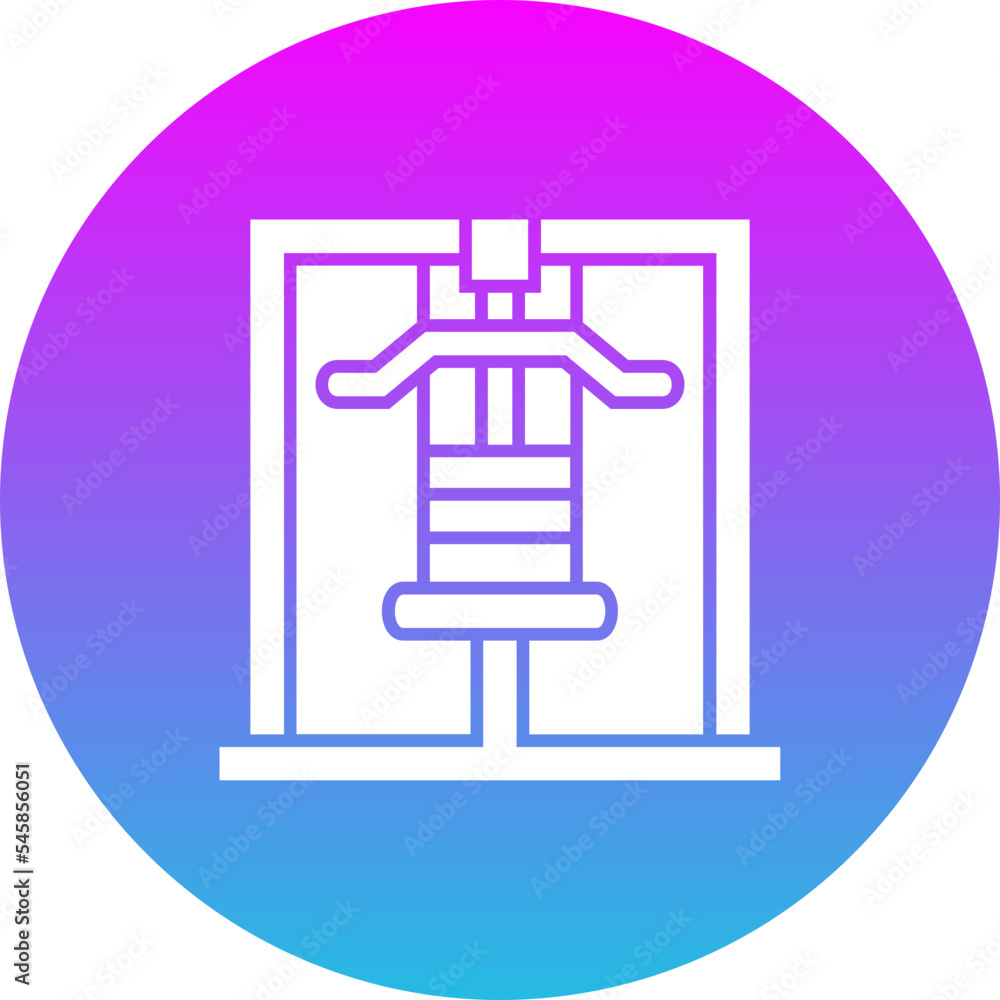 Gym Machine Gradient Circle Glyph Inverted Icon Gym Machine Gradient Circle Glyph Inverted Icon