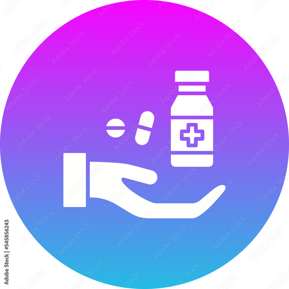Medicine Gradient Circle Glyph Inverted Icon Medicine Gradient Circle Glyph Inverted Icon