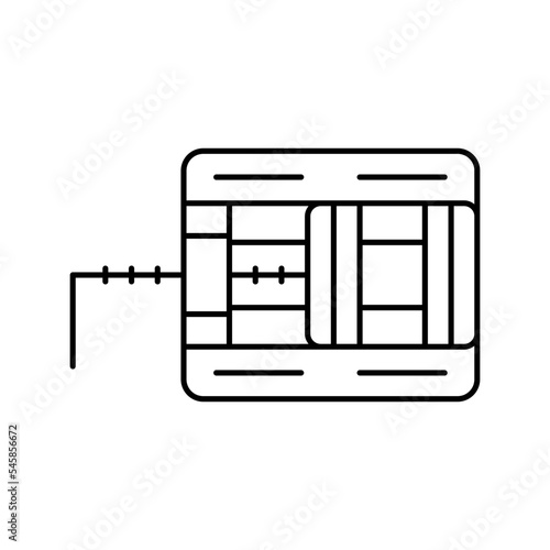 drill vice line icon vector illustration