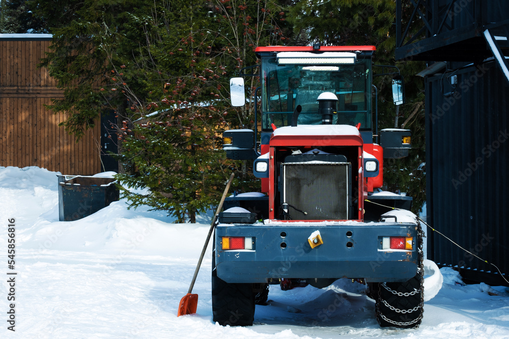 Snow removal equipment of municipal services during snow removal