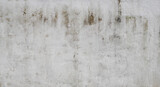 grey large long concrete wall background gray cement stained white plaster in panoramic web format and header