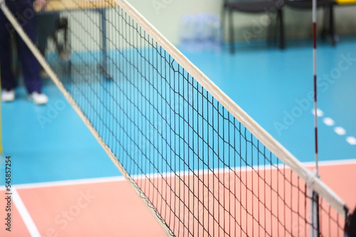 Volleyball net in sport hall © sociopat_empat