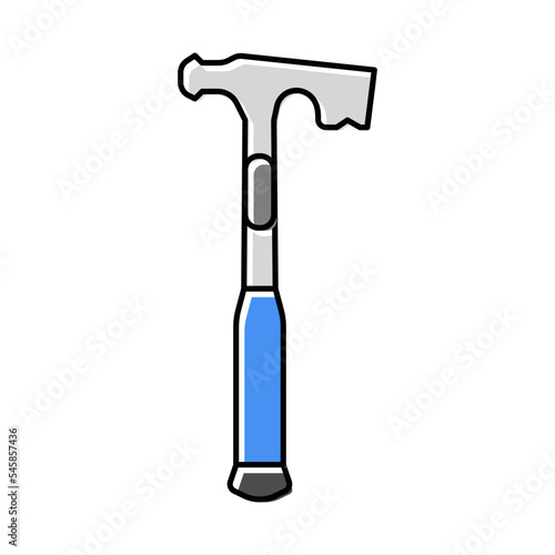 drywall hammer tool color icon vector illustration