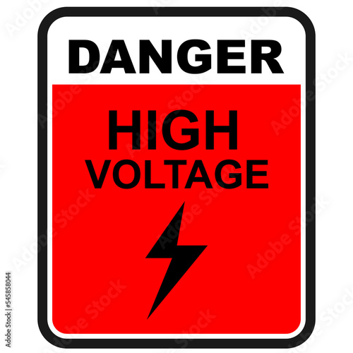 Danger, High Voltage sign vector