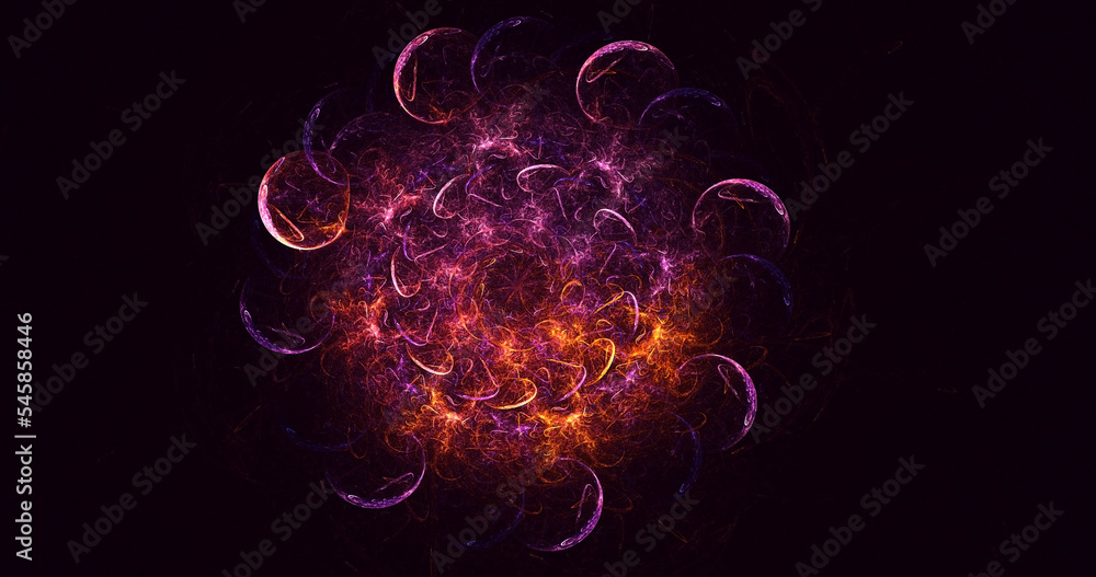 3D rendering abstract multicolor technology fractal light background 3D rendering abstract multicolor technology fractal light background