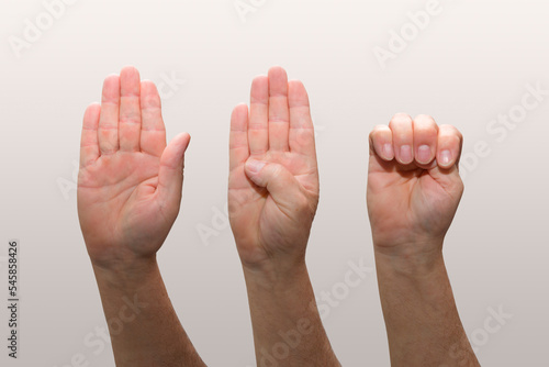 Hand-Zeichen häuslicher Gewalt photo