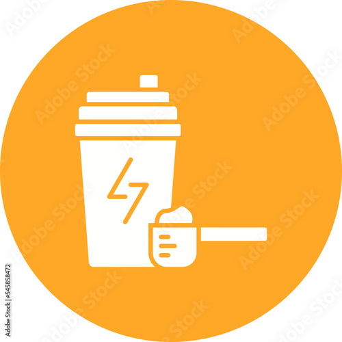 Shake Multicolor Circle Glyph Inverted Icon