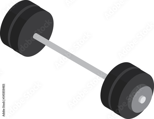 Weight lifting equipment illustration in 3D isometric style