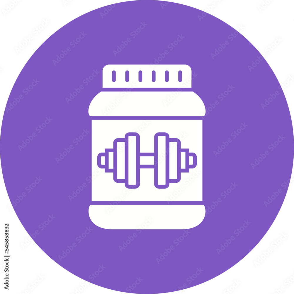 Protein Supplement Multicolor Circle Glyph Inverted Icon Protein Supplement Multicolor Circle Glyph Inverted Icon