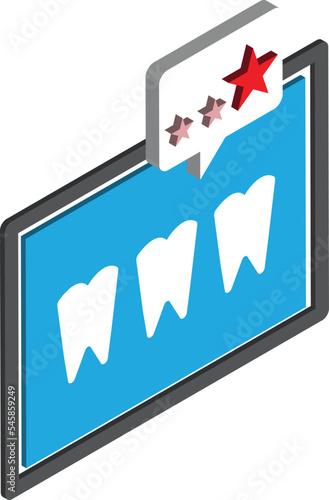 dental x ray illustration in 3D isometric style