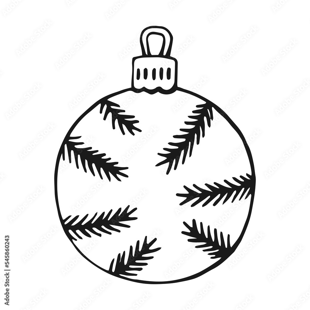 Christmas baubles. Decoration isolated elements. Hand drawn vector illustration. Christmas baubles. Decoration isolated elements. Hand drawn vector illustration.