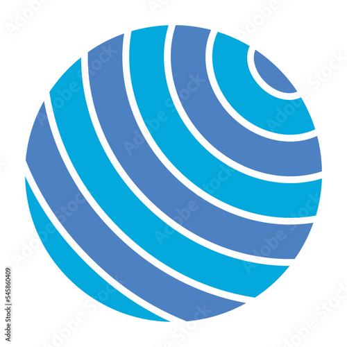 Gym Ball Glyph Two Color Icon