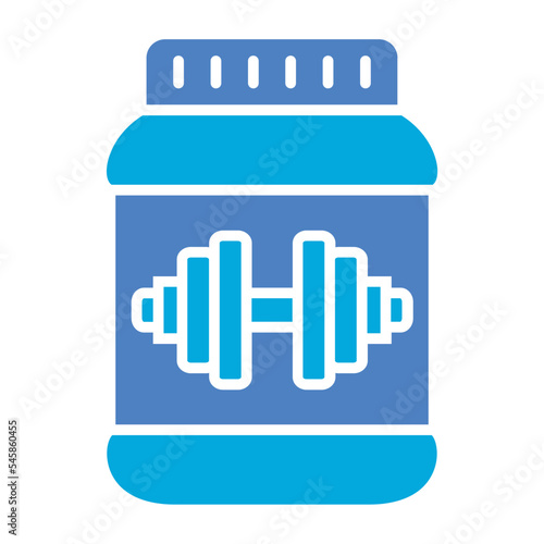Protein Supplement Glyph Two Color Icon