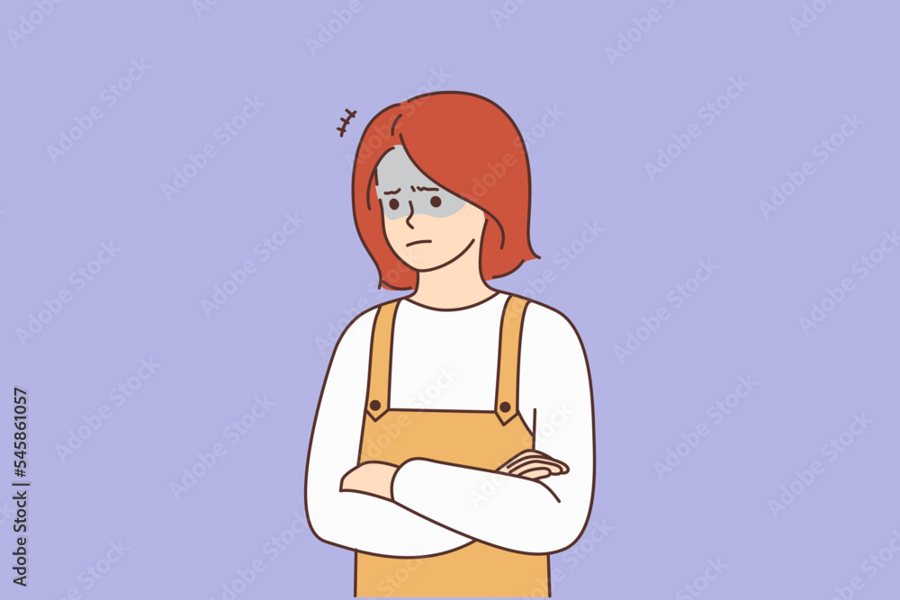 Unhappy girl feeling pensive Unhappy girl feeling pensive