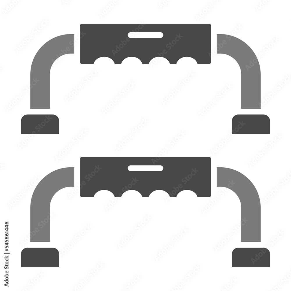 Push Up Bars Greyscale Glyph Icon Push Up Bars Greyscale Glyph Icon
