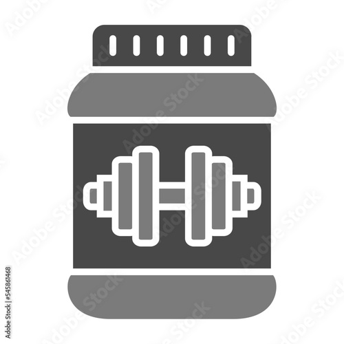 Protein Supplement Greyscale Glyph Icon