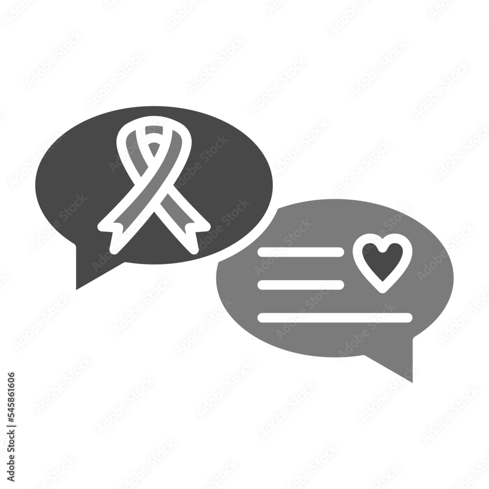Chat Bubbles Greyscale Glyph Icon Chat Bubbles Greyscale Glyph Icon