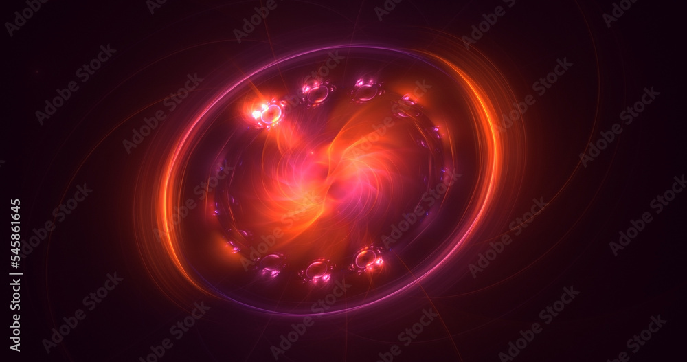 Fototapeta premium 3D rendering abstract round light background