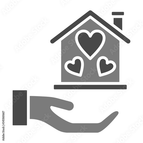 Homeless Greyscale Glyph Icon