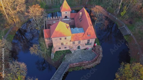 Historical castle in the village of Oporow, Poland. photo