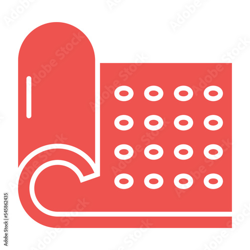 Yoga Mat Multicolor Glyph Icon