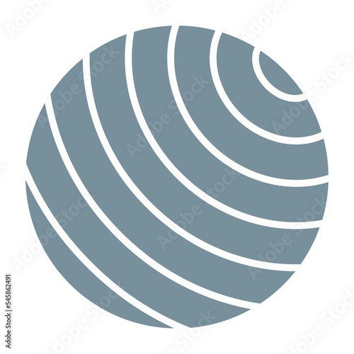 Gym Ball Multicolor Glyph Icon