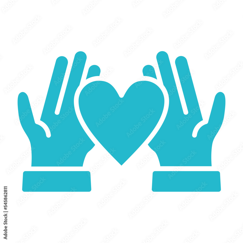 Fototapeta premium Give Love Multicolor Glyph Icon
