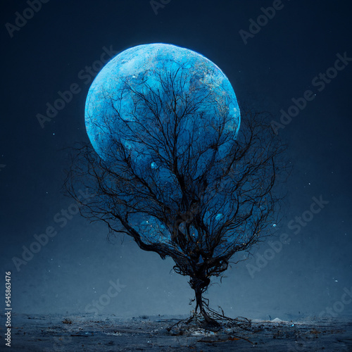 tree and moon © AngelQ