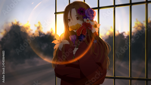 Obraz na plátně 【イラスト】グラウンドに咲く花【擬人化】