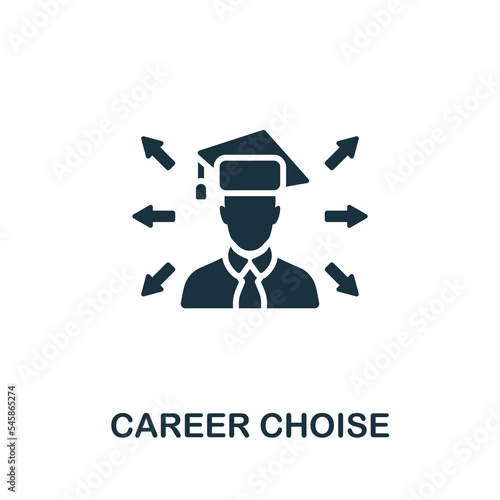 Career Choise icon. Monochrome simple Human Productivity icon for templates, web design and infographics