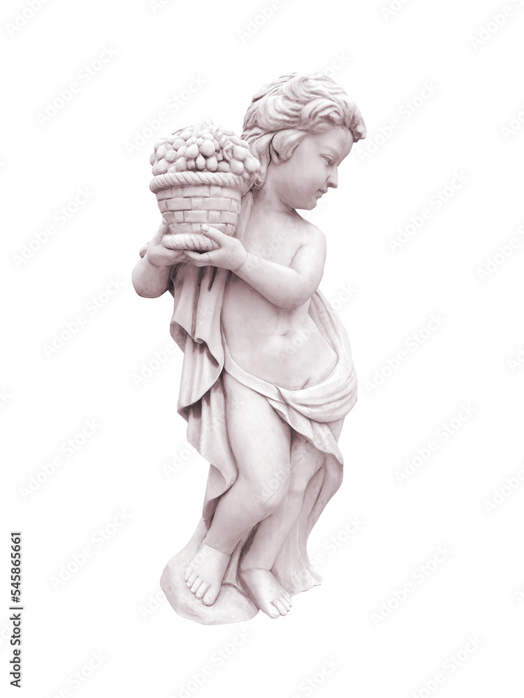Fototapeta premium ancient european sculpture little angel boy