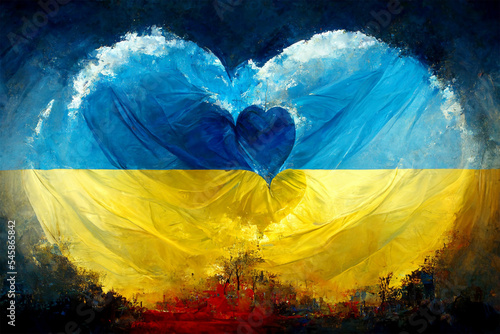 We love Ukraine, Peace to the World, All united for Ukraine, Slava Ukraini, Stop The War 