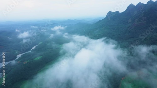 clouds over the mountains