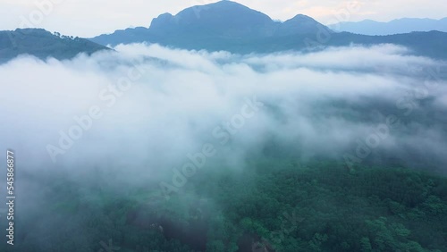 fog over the mountains