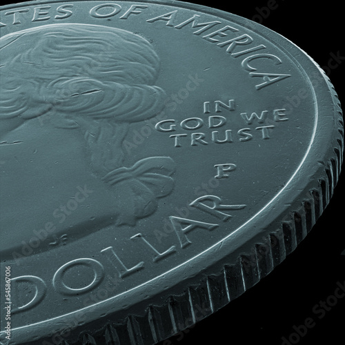 Super macros of a quarter dollar coin