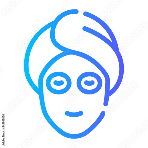 facial treatment gradient icon