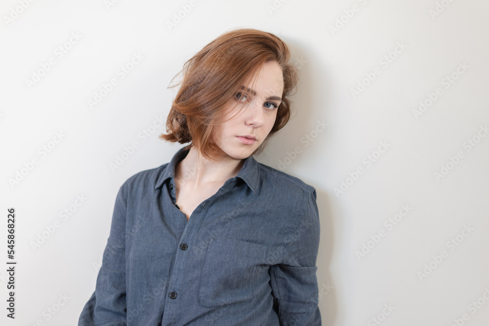 Portrait of young woman without retouch - natural beauty. Portrait of young woman without retouch - natural beauty.