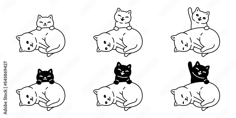 cat vector kitten icon calico sleeping character cartoon family kid logo stamp tattoo symbol doodle animal illustration isolated design cat vector kitten icon calico sleeping character cartoon family kid logo stamp tattoo symbol doodle animal illustration isolated design